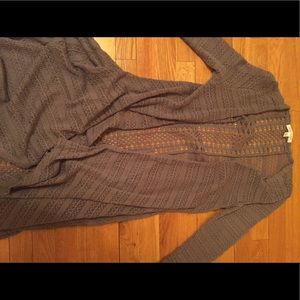 Long gray cardigan